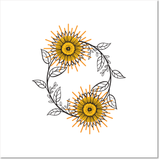 Little Aesthetic Sunflower Posters and Art